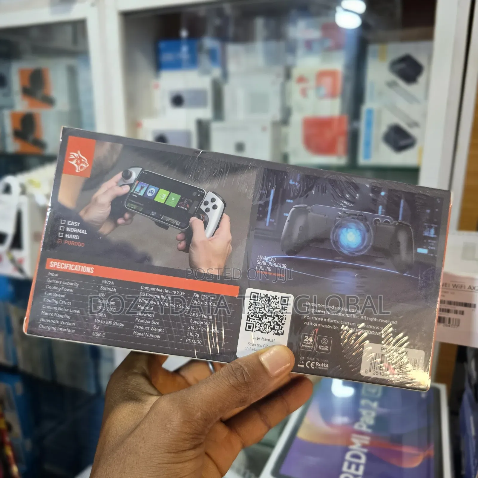 Porodo Gaming Chillcore Cooling Game Controller PDXCGCBK
