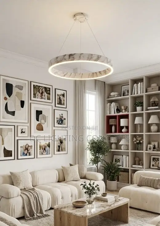 Modern Minimalist Marble Design Square/Round Pendant Chandelier.