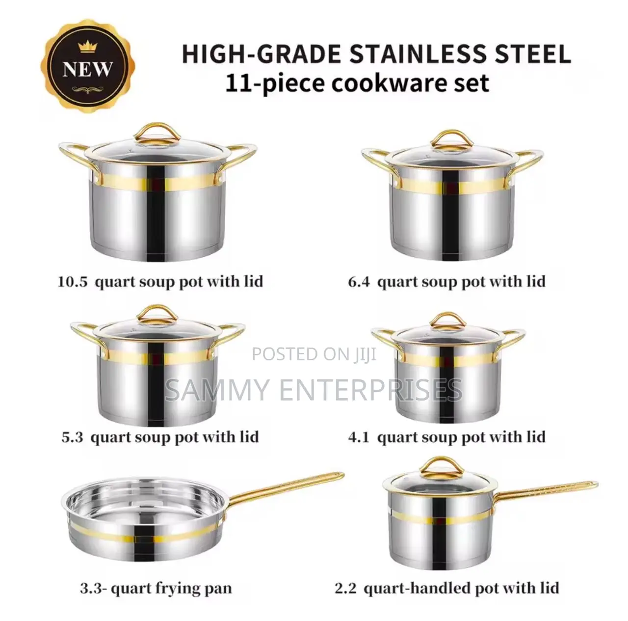 11pcs Stainless Steel Cookware
