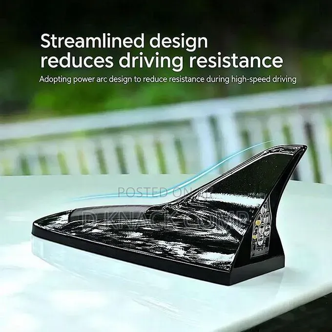 8 High-Brightness LED Strobe Lights, Solar-Powered Shark Fin