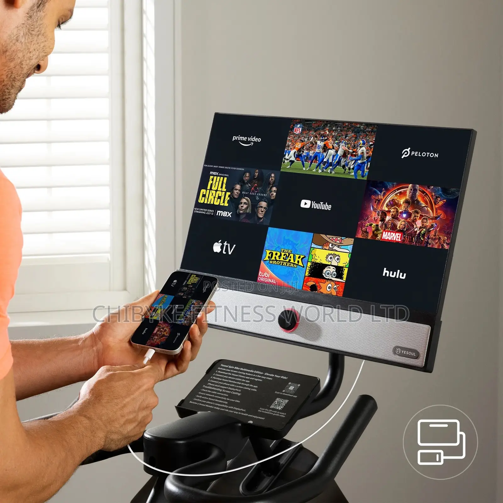 YESOUL G1M Max Spin Bike With TV Screen