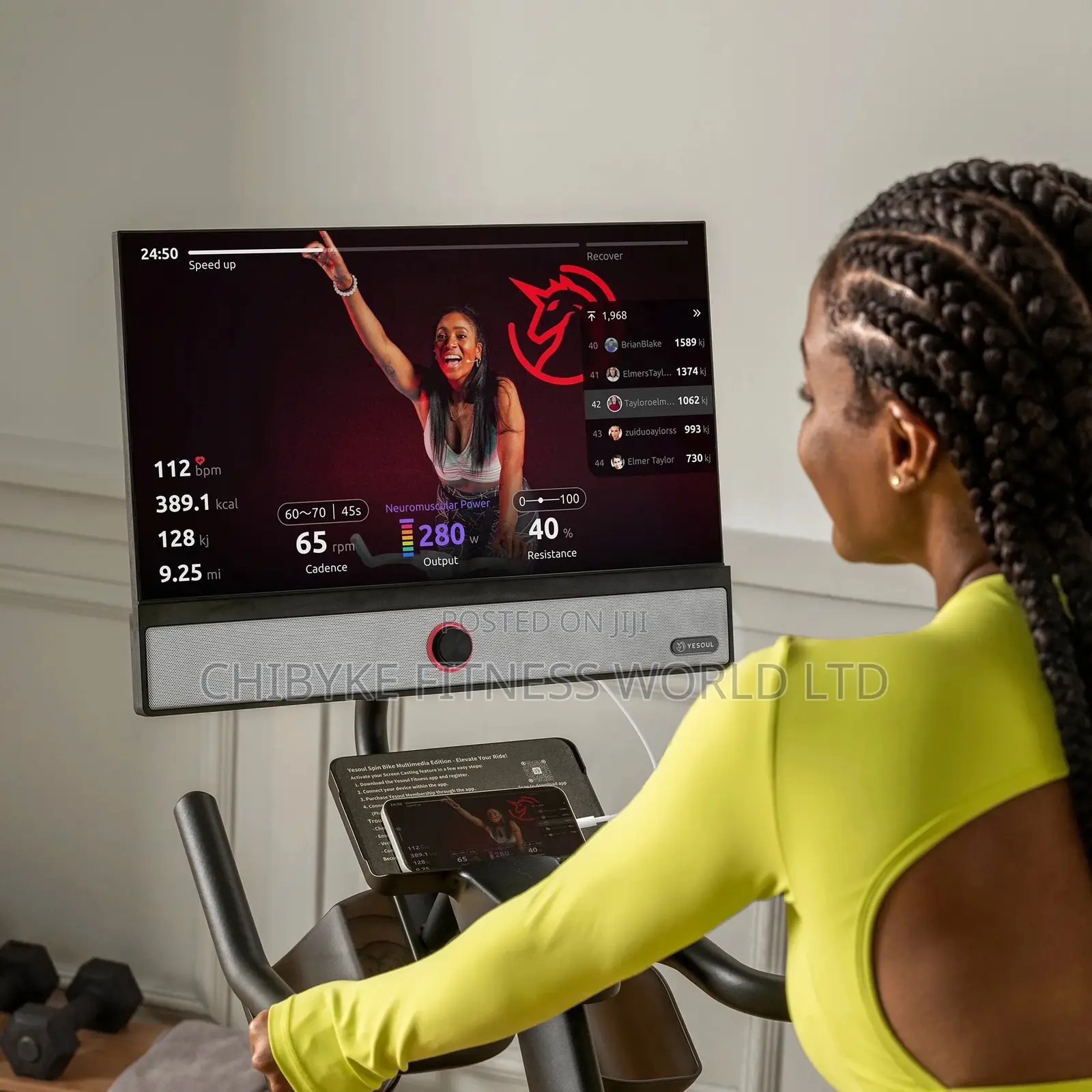 YESOUL G1M Max Spin Bike With TV Screen