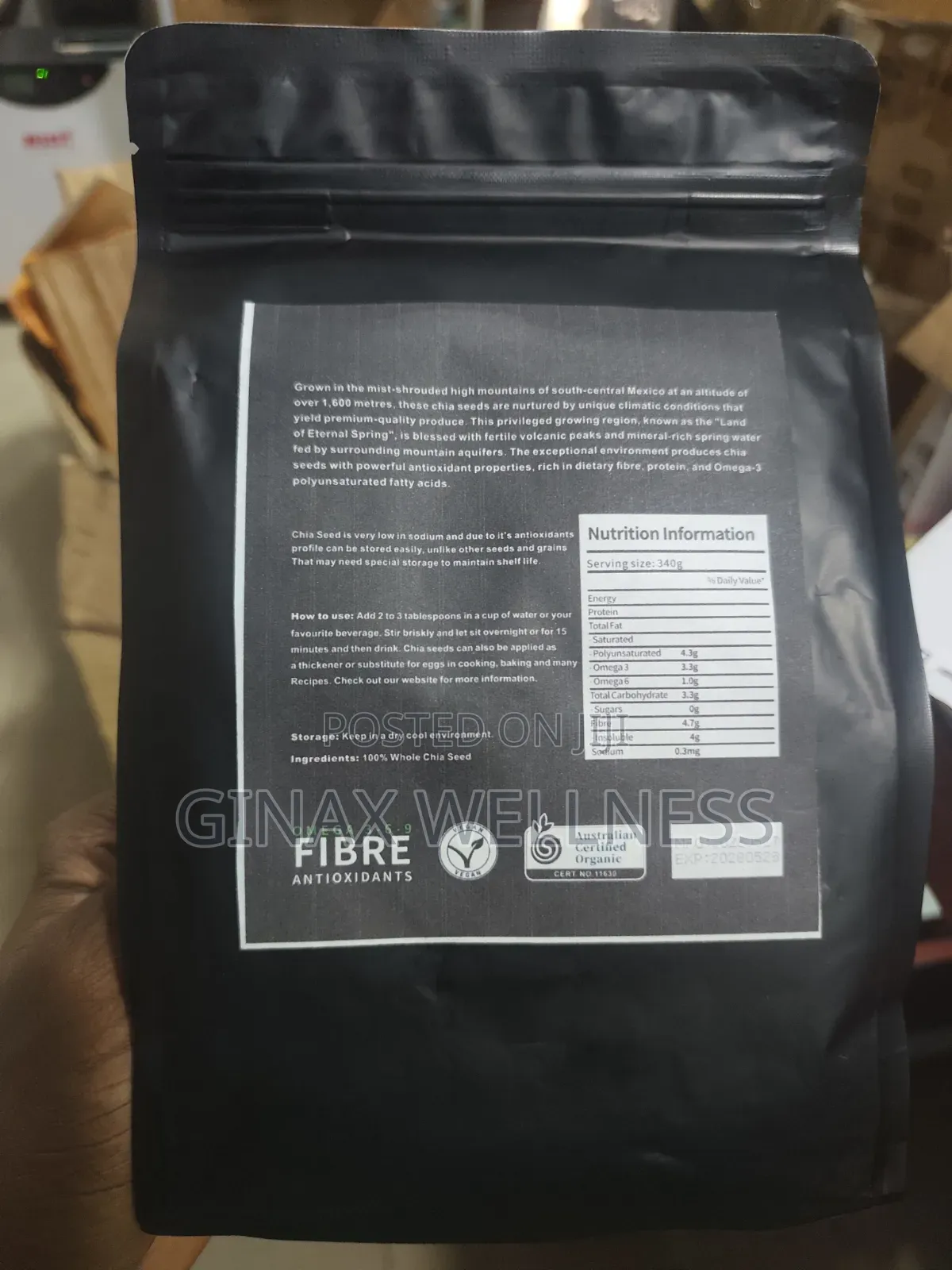 Organic Chia Seeds (340 Grams)