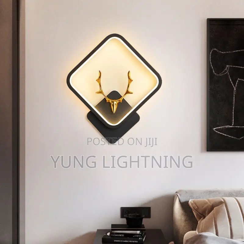 Modern LED Deer Antler Wall Light Luxury Indoor Decorative Lamp