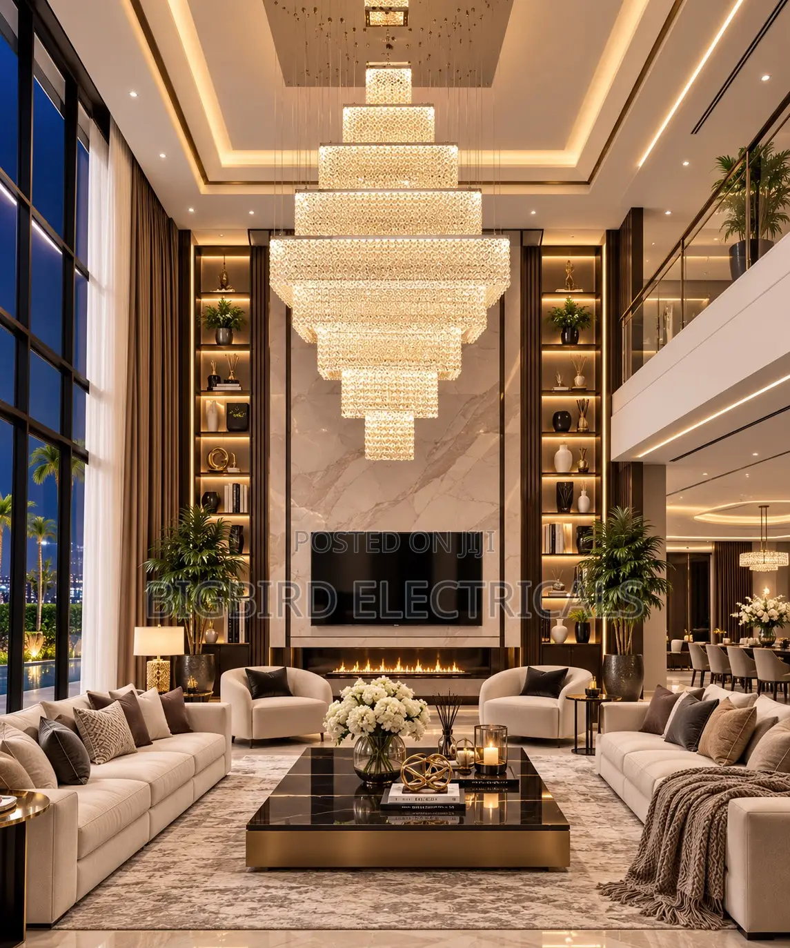Luxury Void Crystal Chandelier | Duplex/Hotel/Church Light