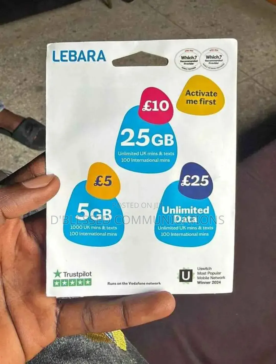 UK Lebara and 02 Sim Card