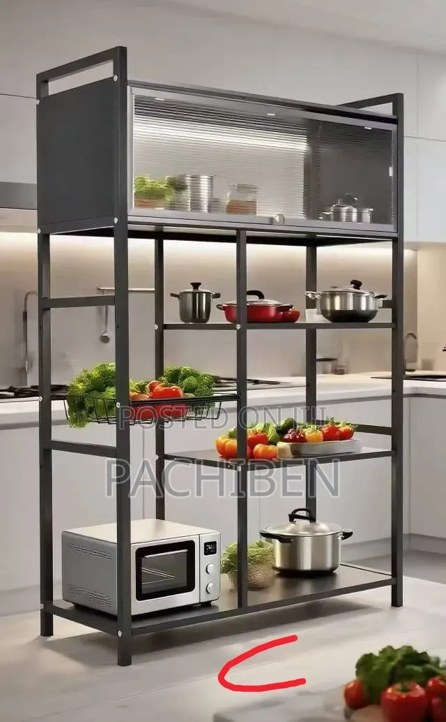 Multi-Tiered Multifunctional Storage Rack With Cover Type a B C