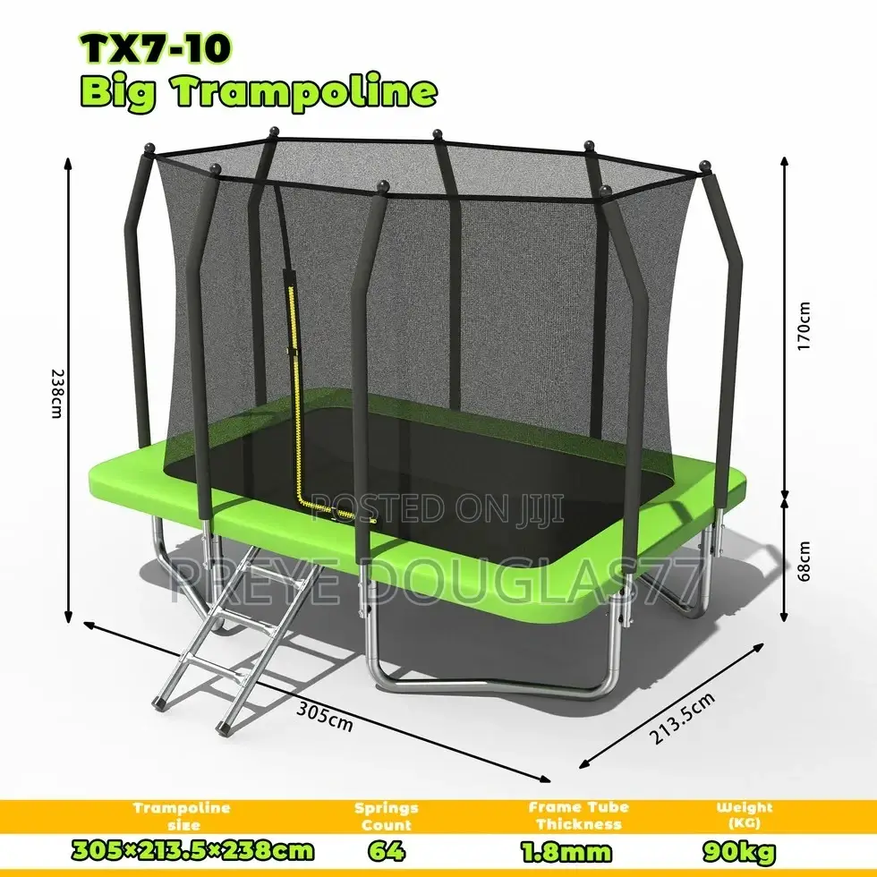Brand New 10ft Outdoor Trampoline + Safety Net