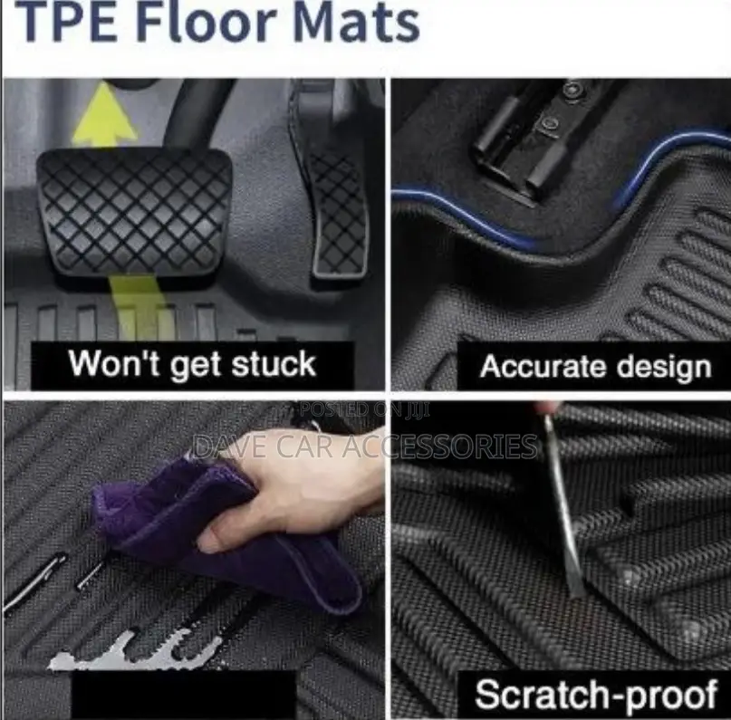 Orginal Waterproof Rubber TPE Foot Mat for Toyota Camry 07-011