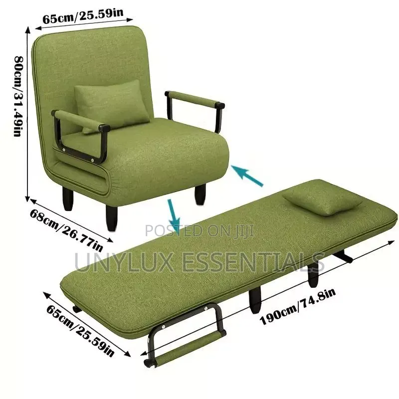 3in1 Sofa Bed N Chair Note: Single Pillow