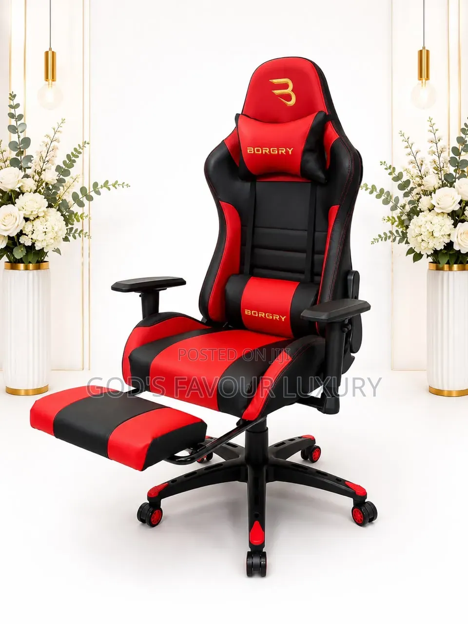 Ergonomic Office Gaming Chair With Lumbar Massage and Bluetooth