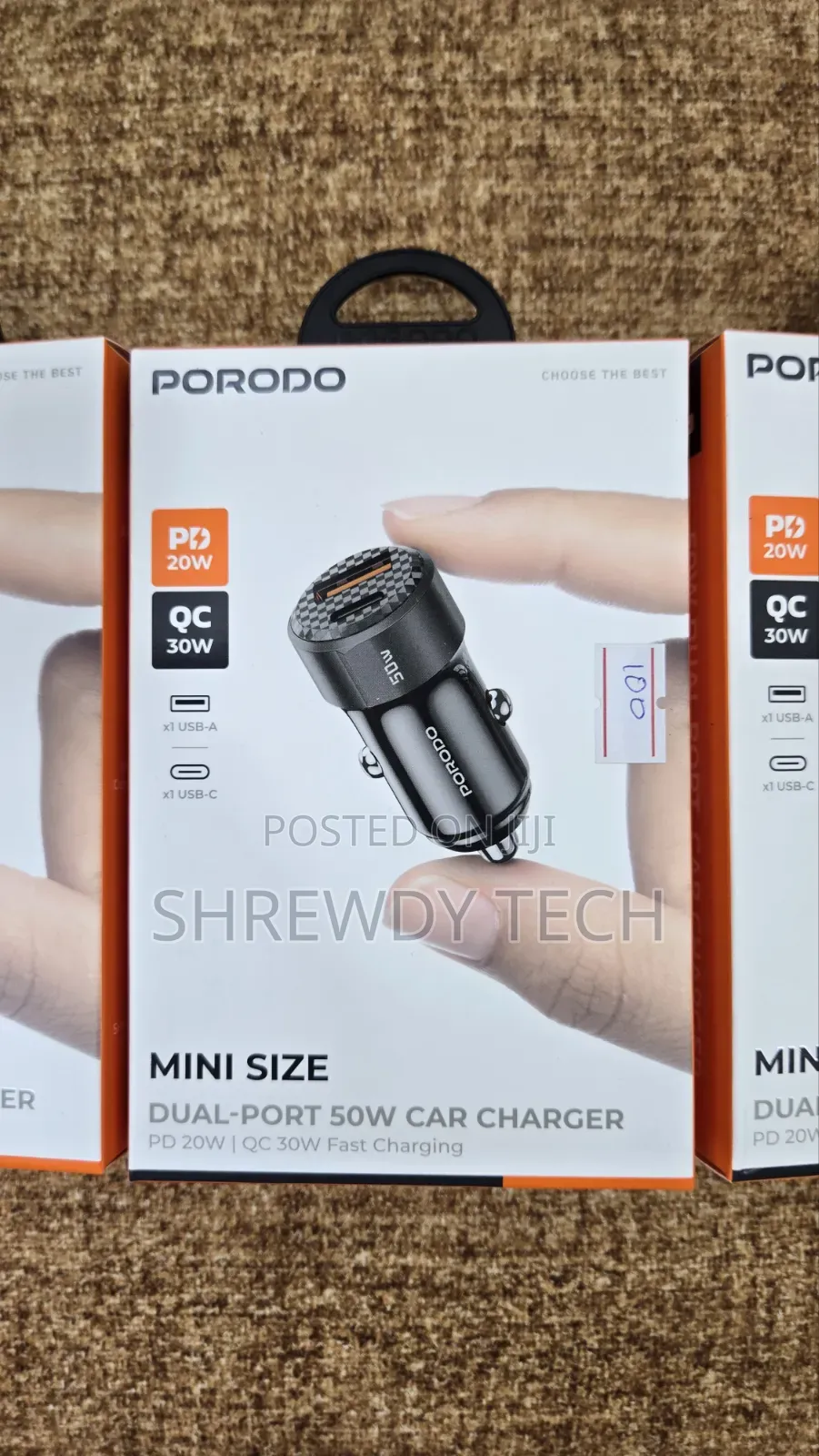 Mini Size Dual Port 50W Car Charger