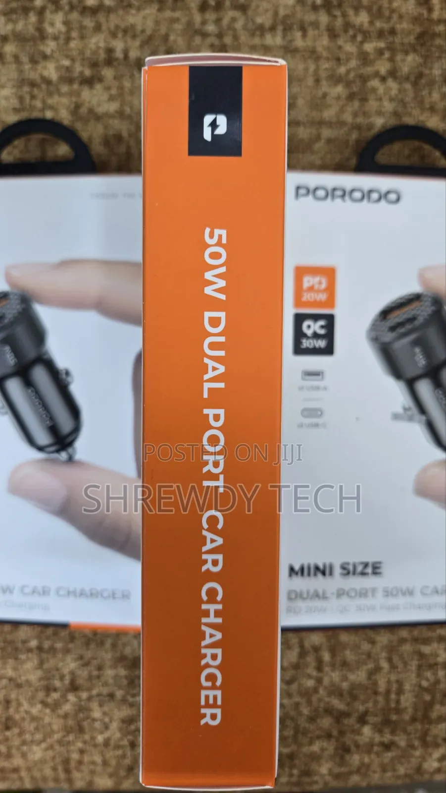 Mini Size Dual Port 50W Car Charger