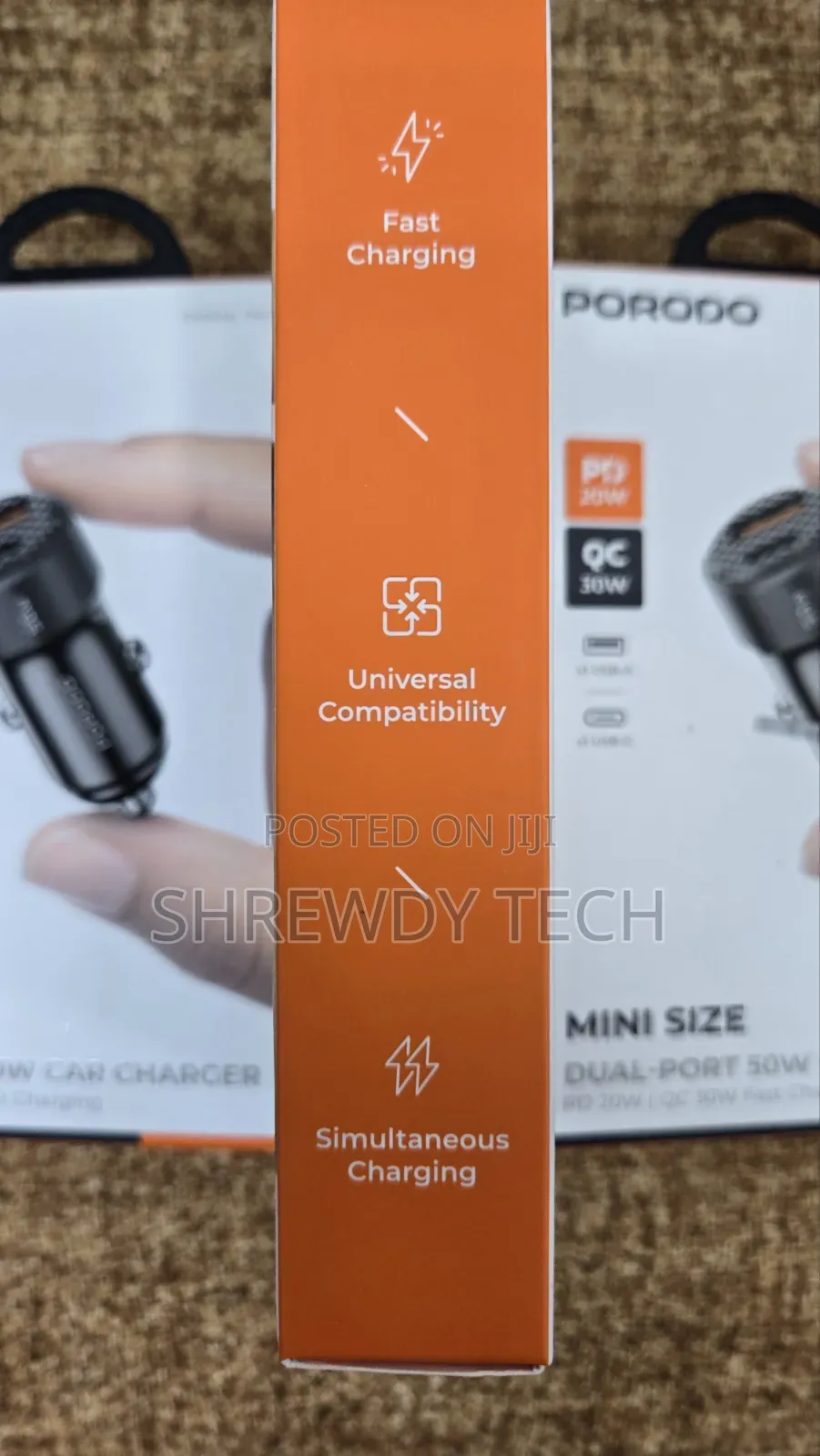 Mini Size Dual Port 50W Car Charger