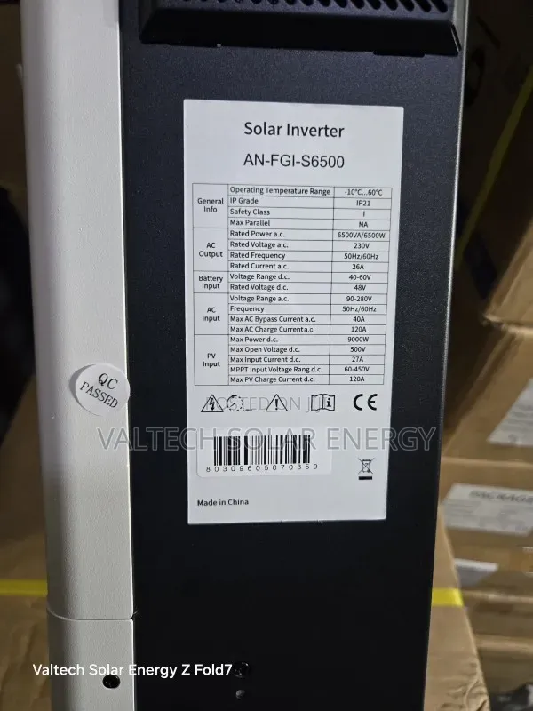 Anern an-Fgi-P6500 48v 6500w Hybrid Solar Inverter