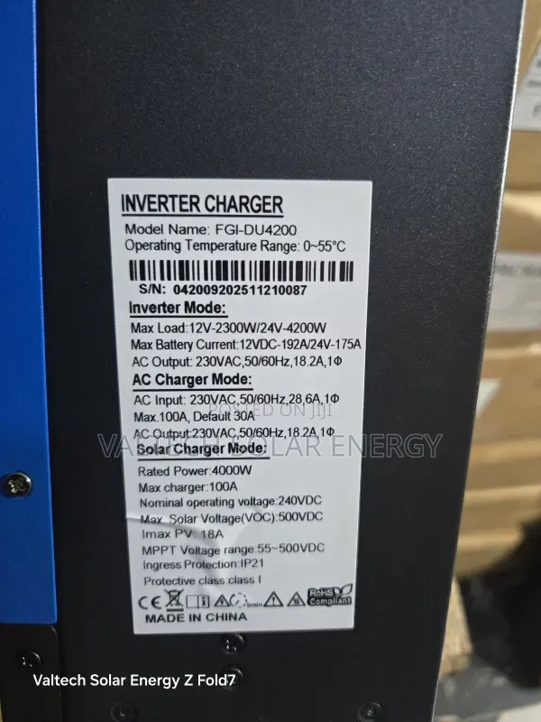 Anern an-Fgi-Du4200 12v /24v 4.2kw Dual Voltage Hybrid Inverter