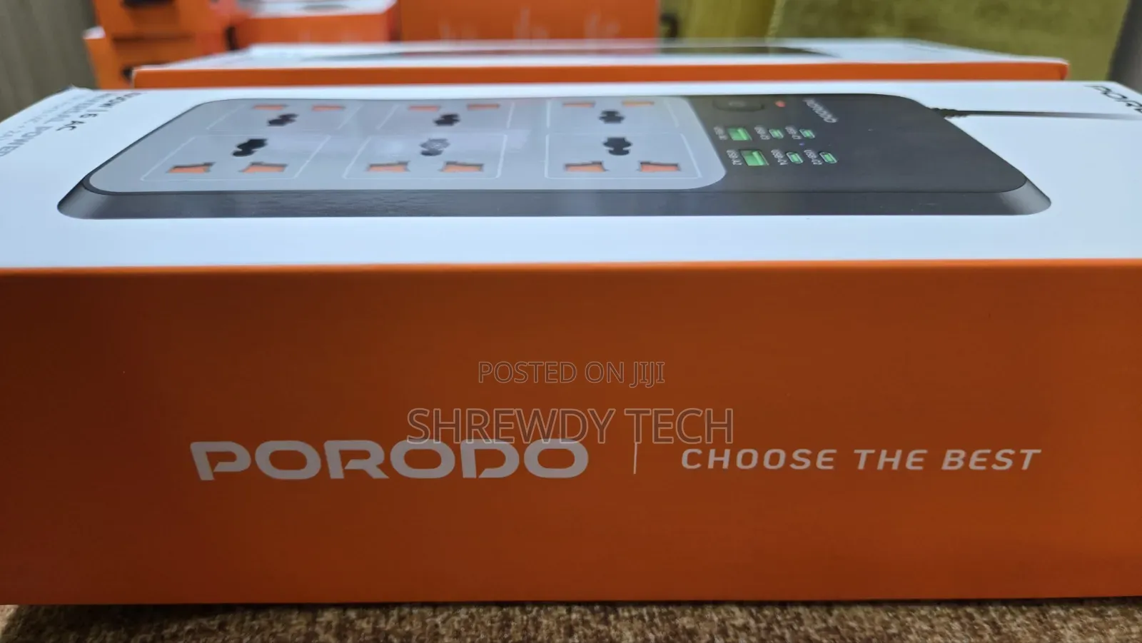 Porodo Extension Box 3000W Universal Power Strip