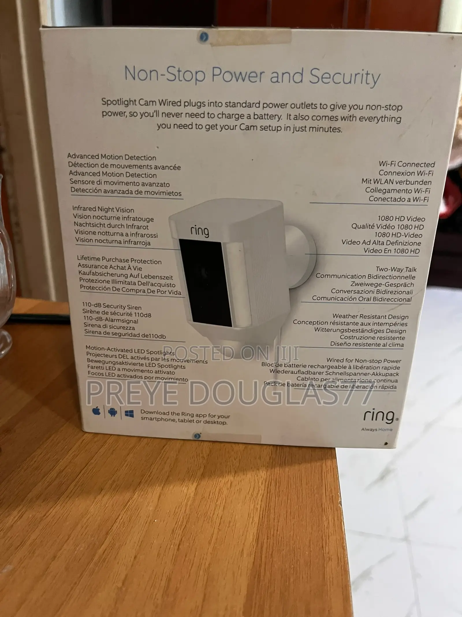 Brand New Ring Spotlight Cam Wired (Outdoor Camera)