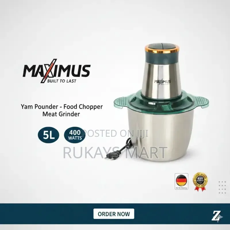 Maximus 3 Liter Food Processor Yam Pounder