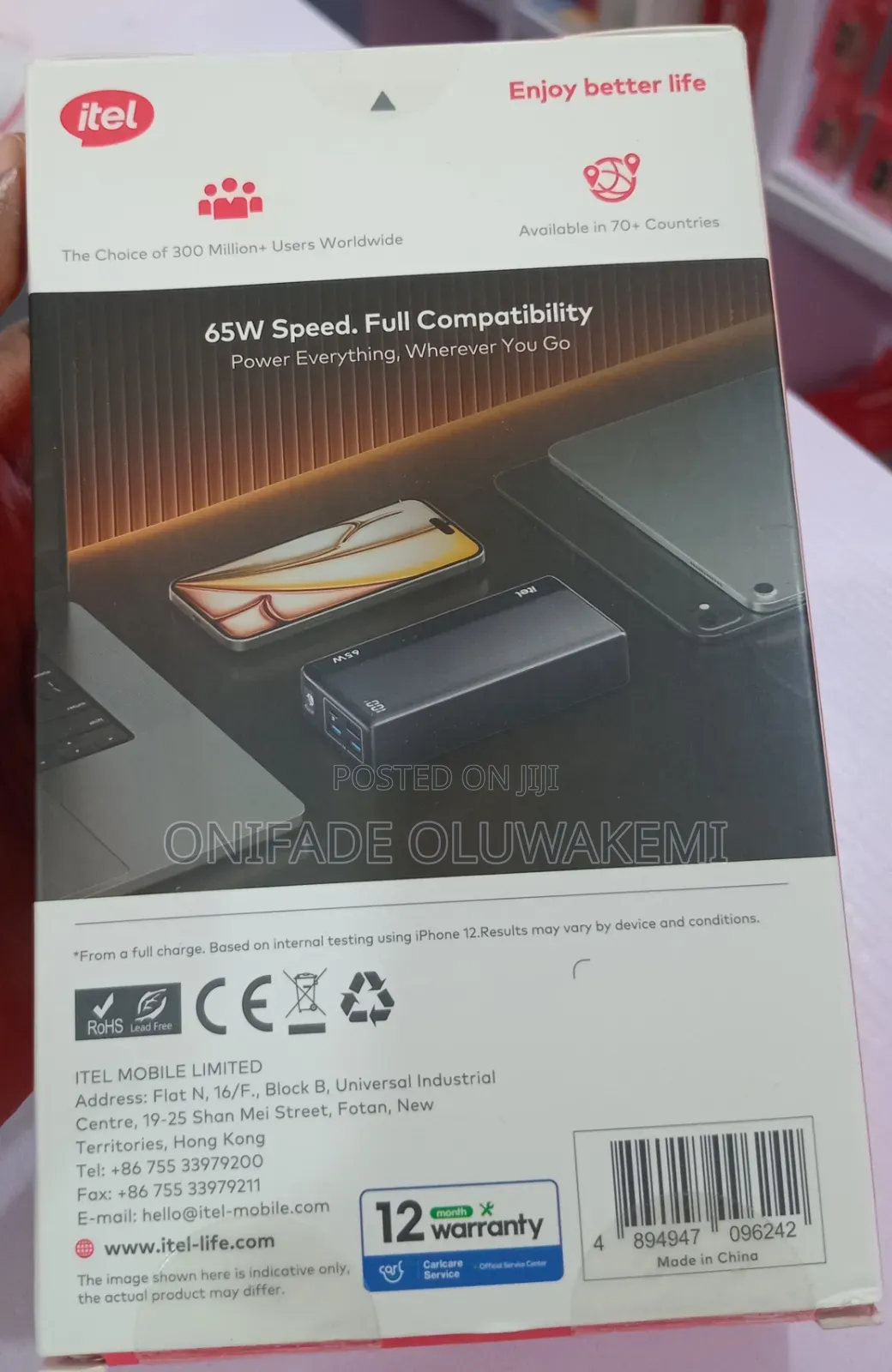 27,000mAh 65W Itel Power Bank A1980