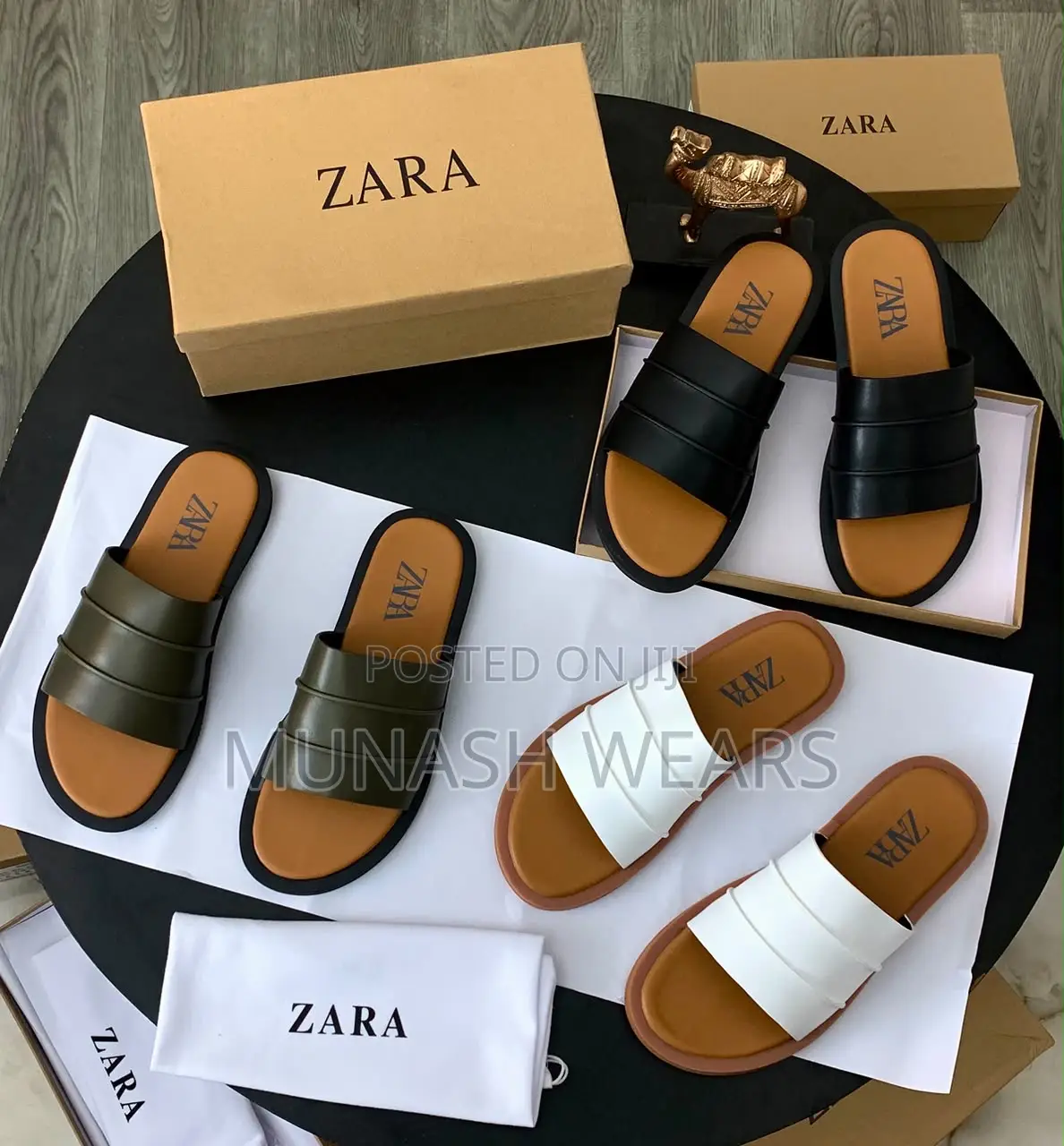 Zara Cover Leather Slipers 40-46 Available