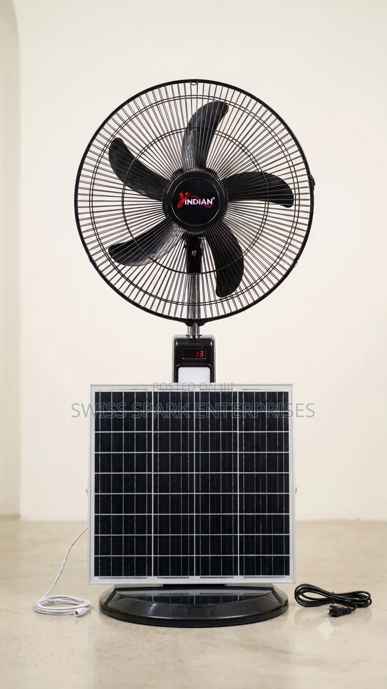 16" Solar Rechargeable Standing Fan (High-Capacity Lithium Battery