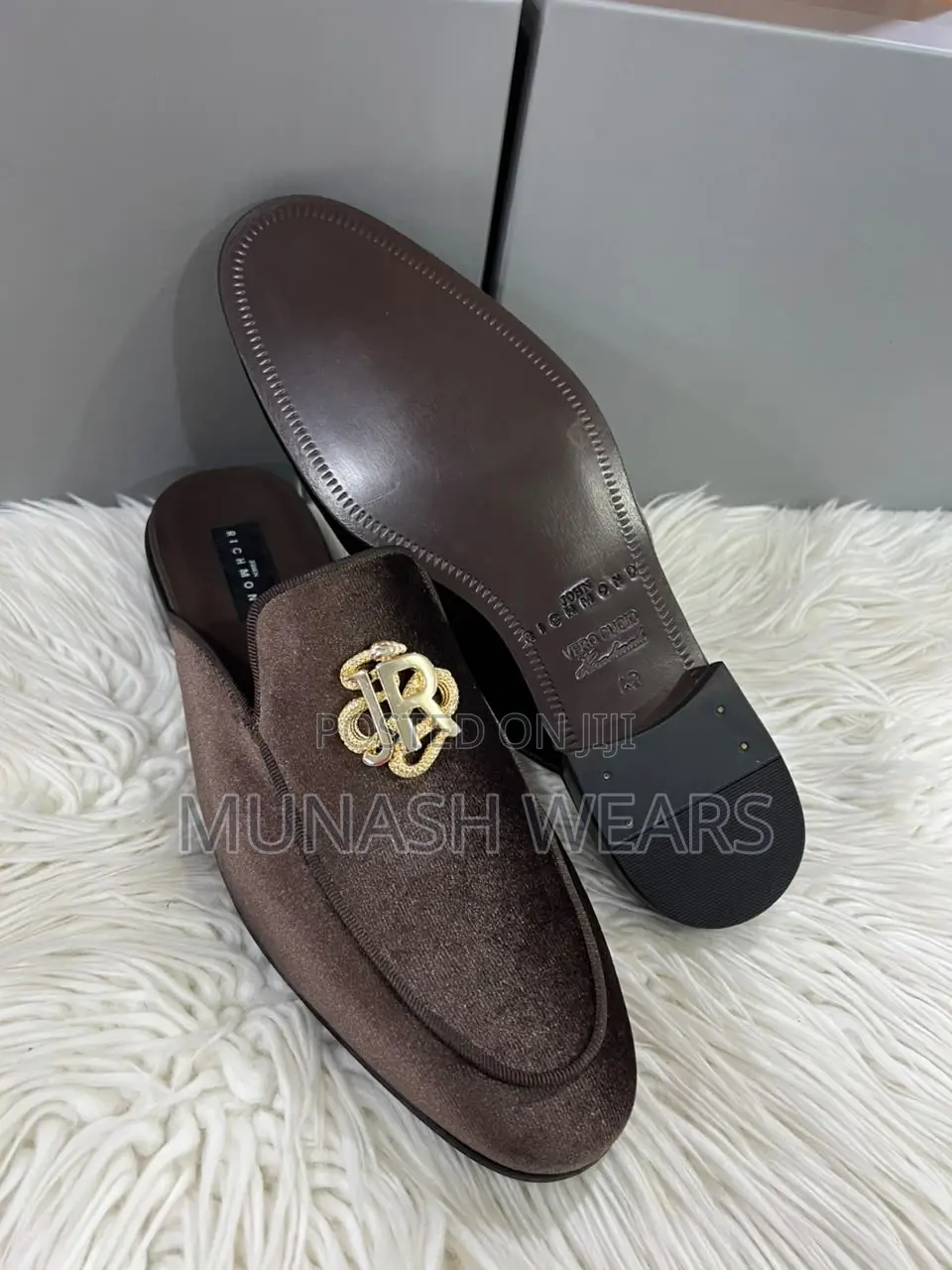 Italian John Richmond Velvet Half Shoe 40-46 Available