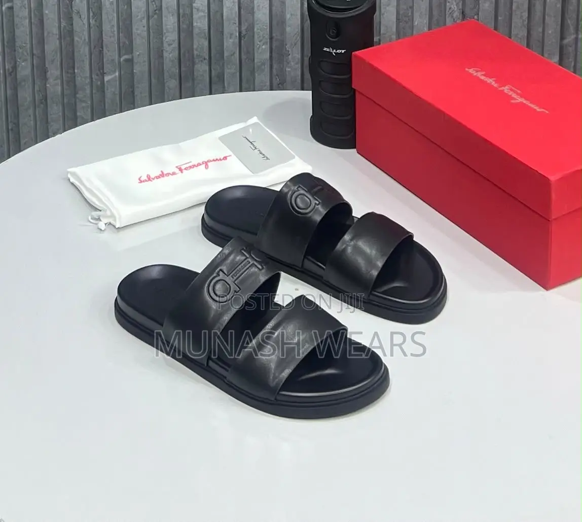 Salavatore Feragamo Leather Slipers 40-46 Available