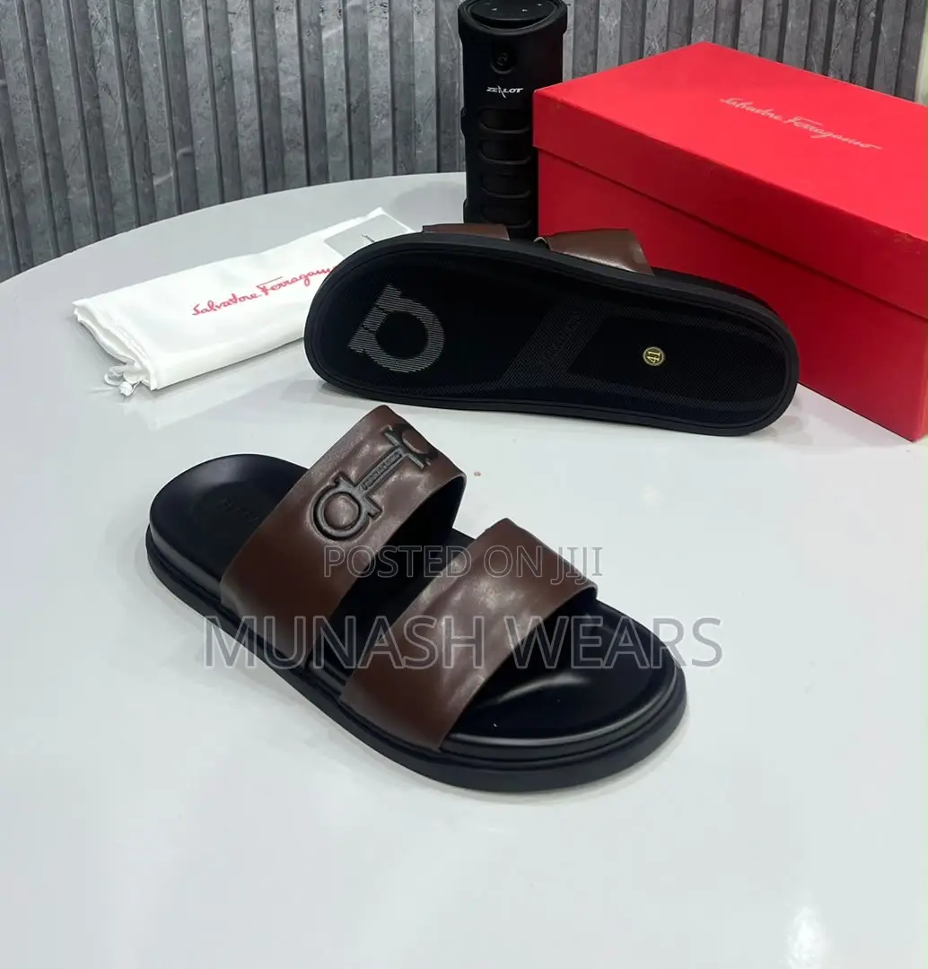 Salavatore Feragamo Leather Slipers 40-46 Available