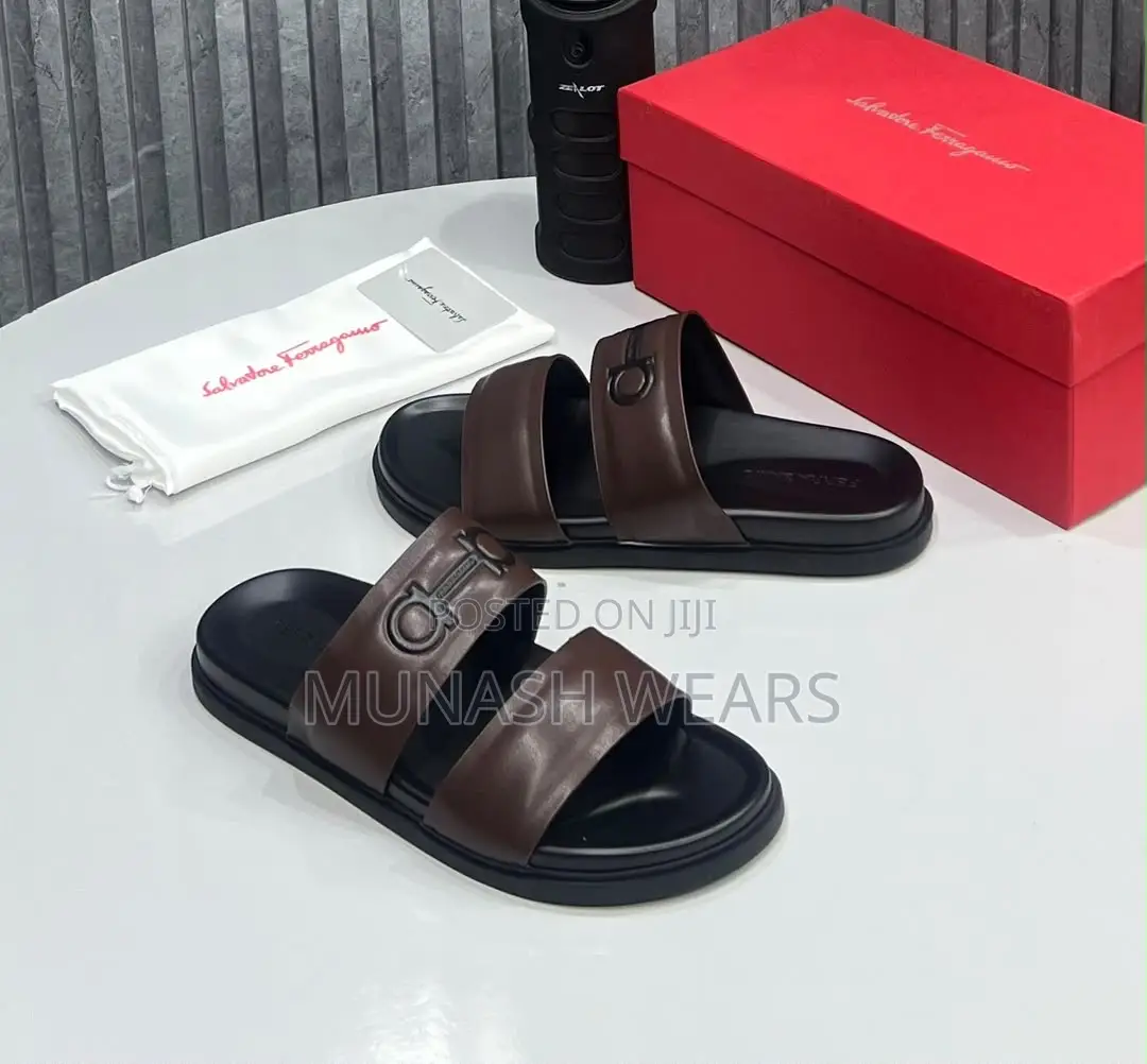 Salavatore Feragamo Leather Slipers 40-46 Available