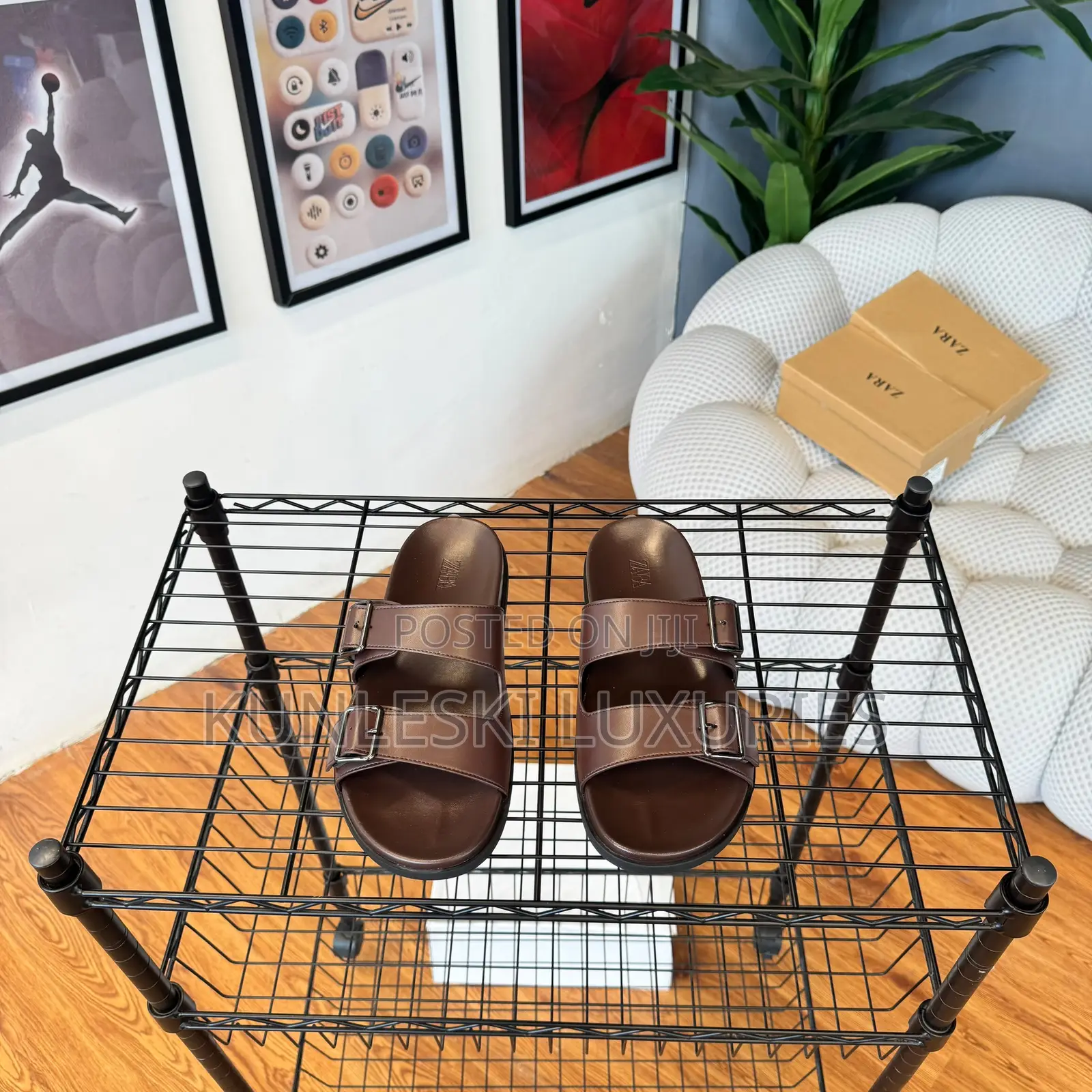 Original Zara Birken Leather Slippers Collections