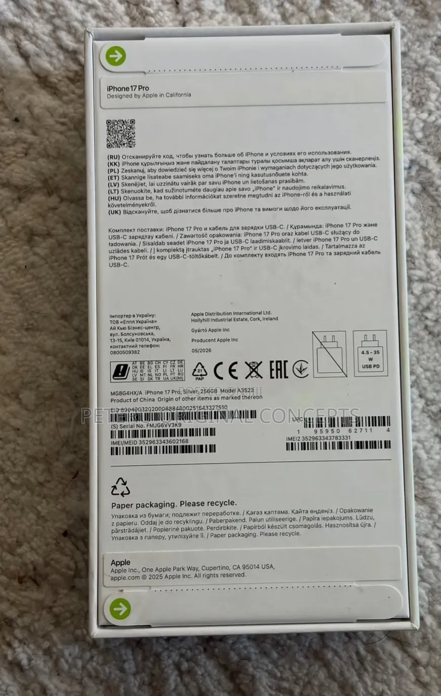 New Apple iPhone 17 Pro 512 GB Silver