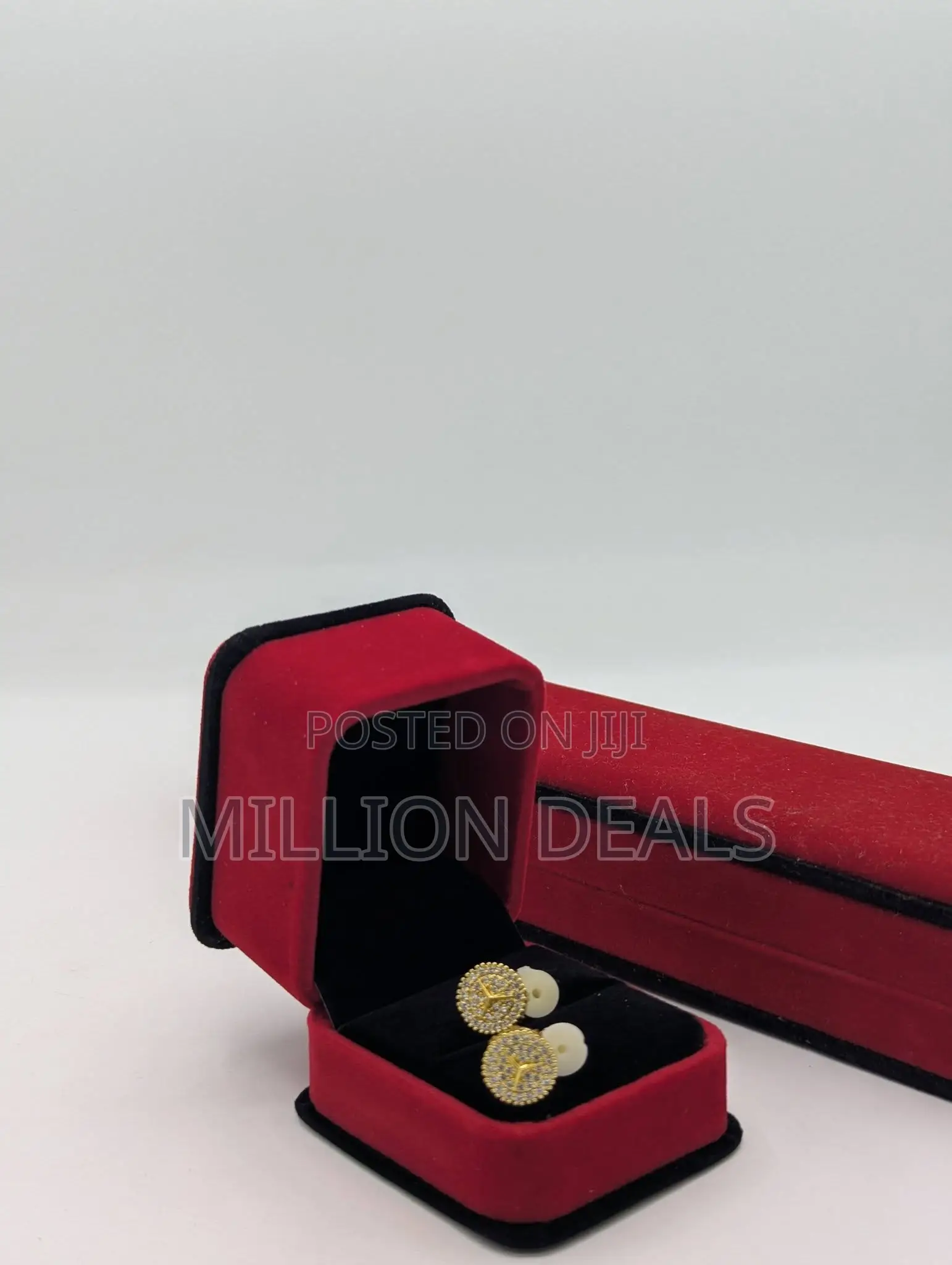 Magnetic Benz Inspires Men’s Iced Gold Earrings