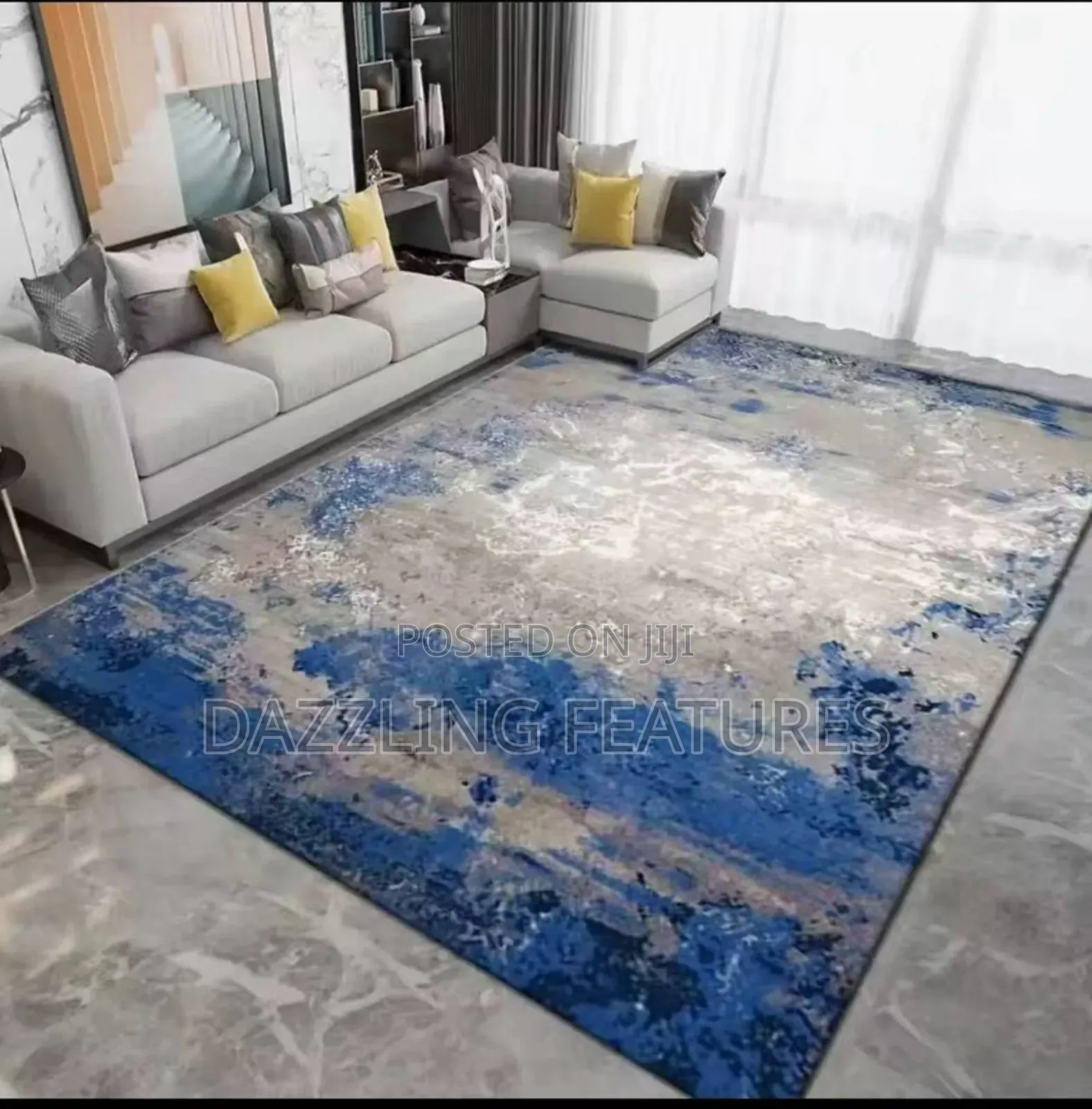 Premium 5x7ft 3d Center Rug Luxury Anti-Slip Stain Resistant