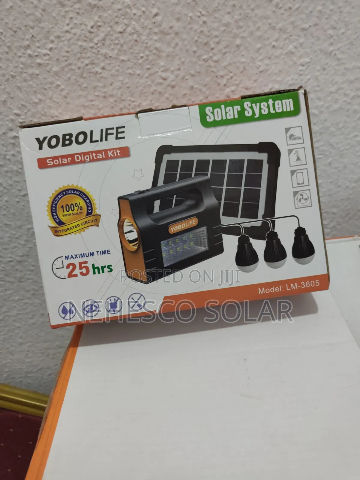 Rechargeable Yobolife Solar Kit With Bright LED Bulbs