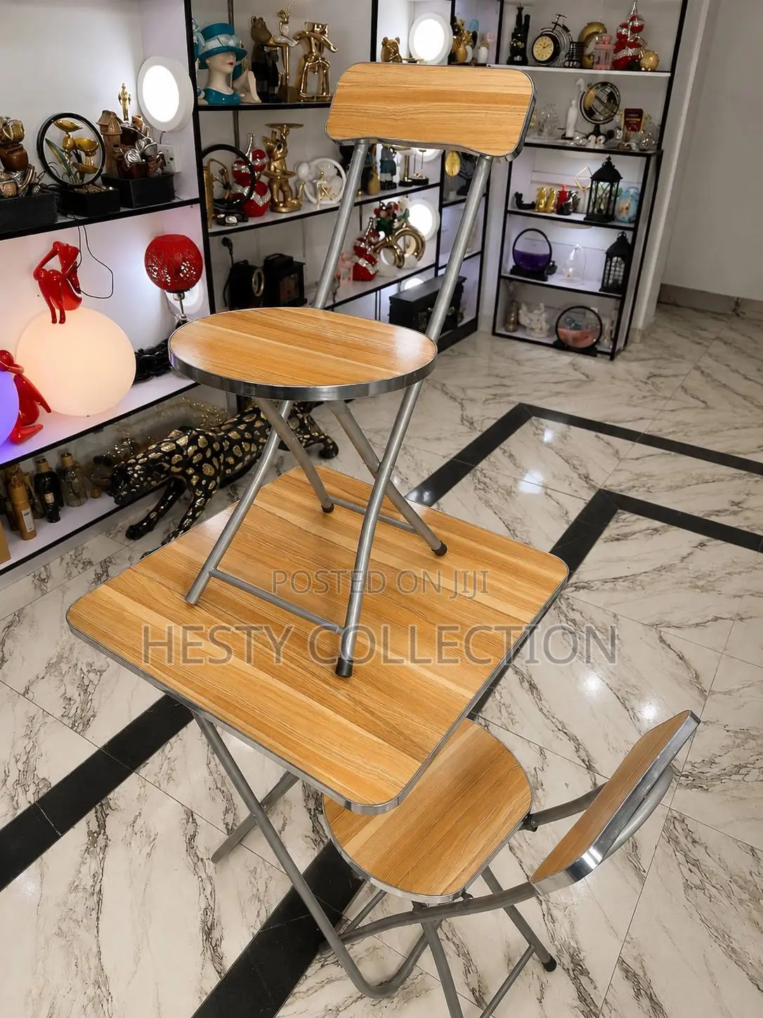 Wooden Vintage Table and Chair for Laptop Living Dining Room