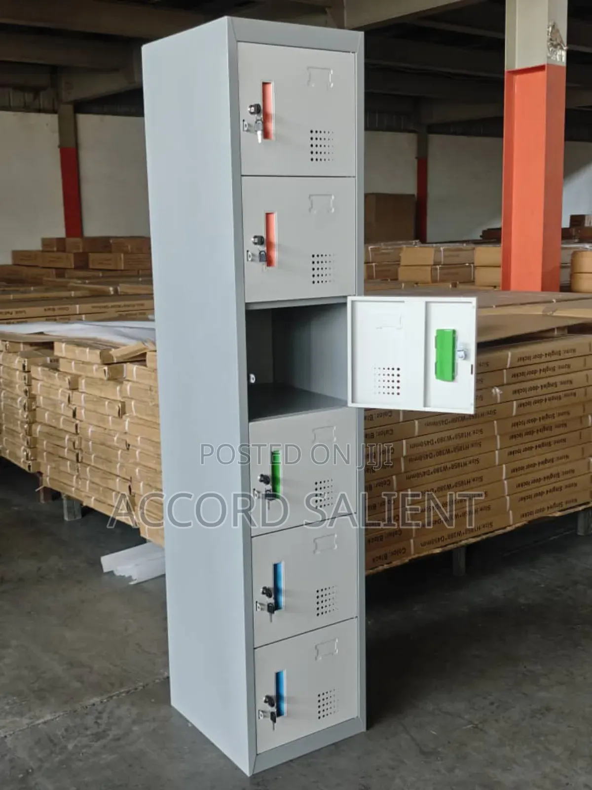 Multiple Doors Metal Locker With Separate Locks