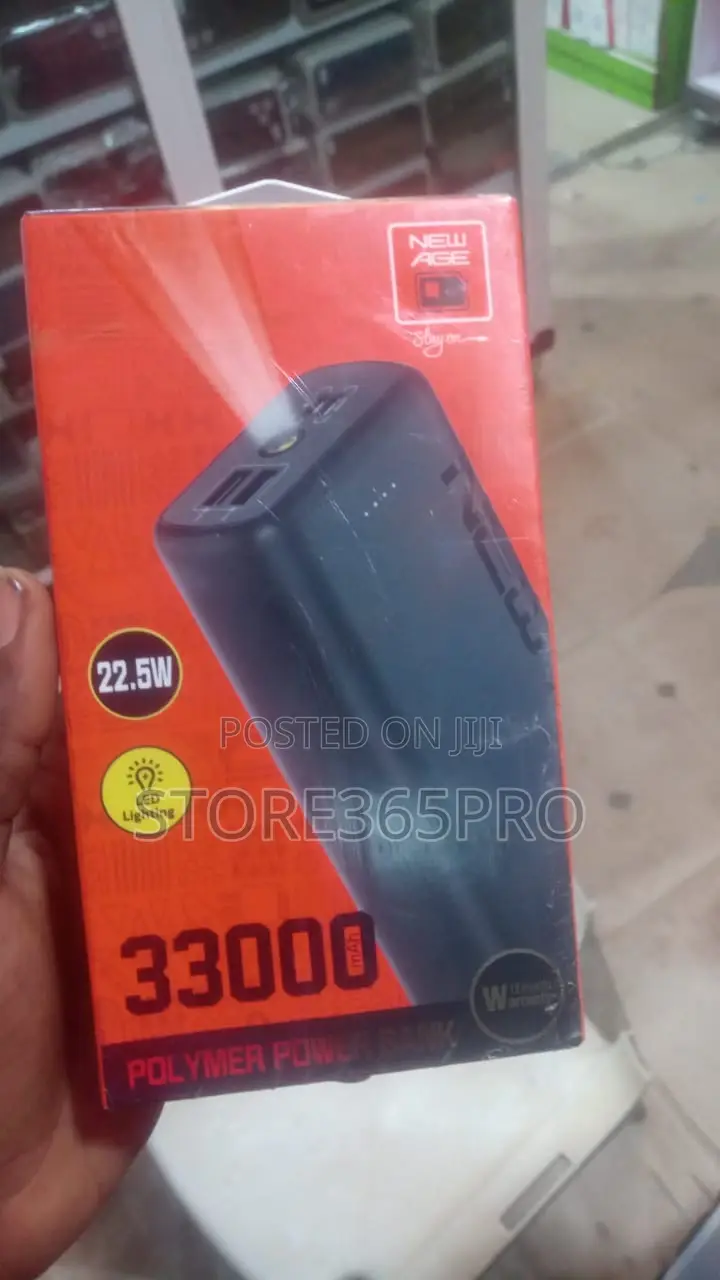 New Age Power Bank 30000mah FAST CHARGE TYPE C INPUT/OUTPU