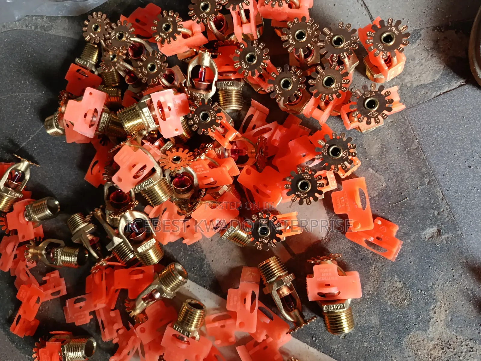 Collection of Pendent-Style Fire Sprinkler Heads, Featuring Brass