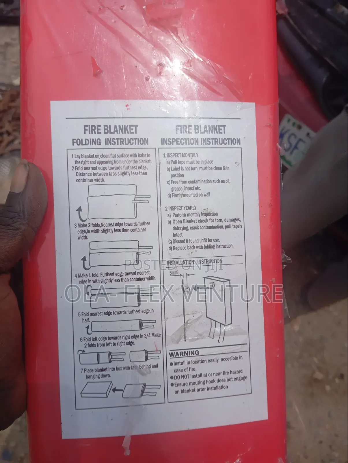 Fire Blanket 1.8meter X 1.8meter