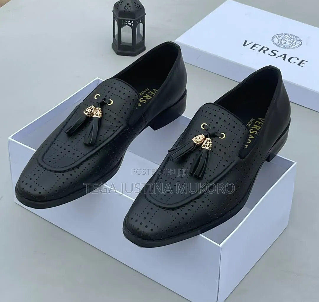High Quality Pure Leather Versace Men's Dress Shoes