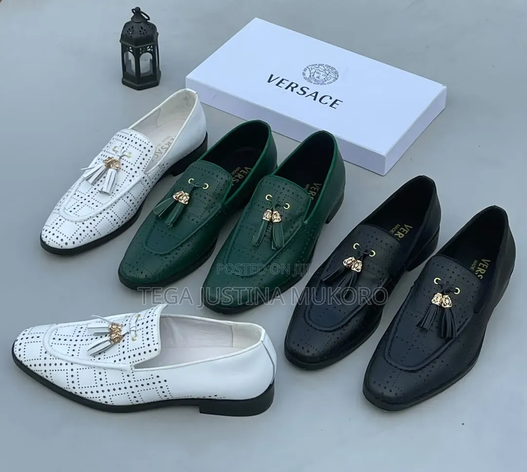 High Quality Pure Leather Versace Men's Dress Shoes