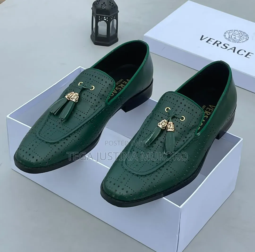 High Quality Pure Leather Versace Men's Dress Shoes
