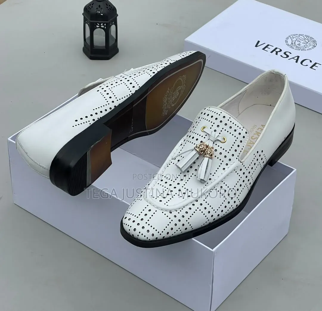 High Quality Pure Leather Versace Men's Dress Shoes