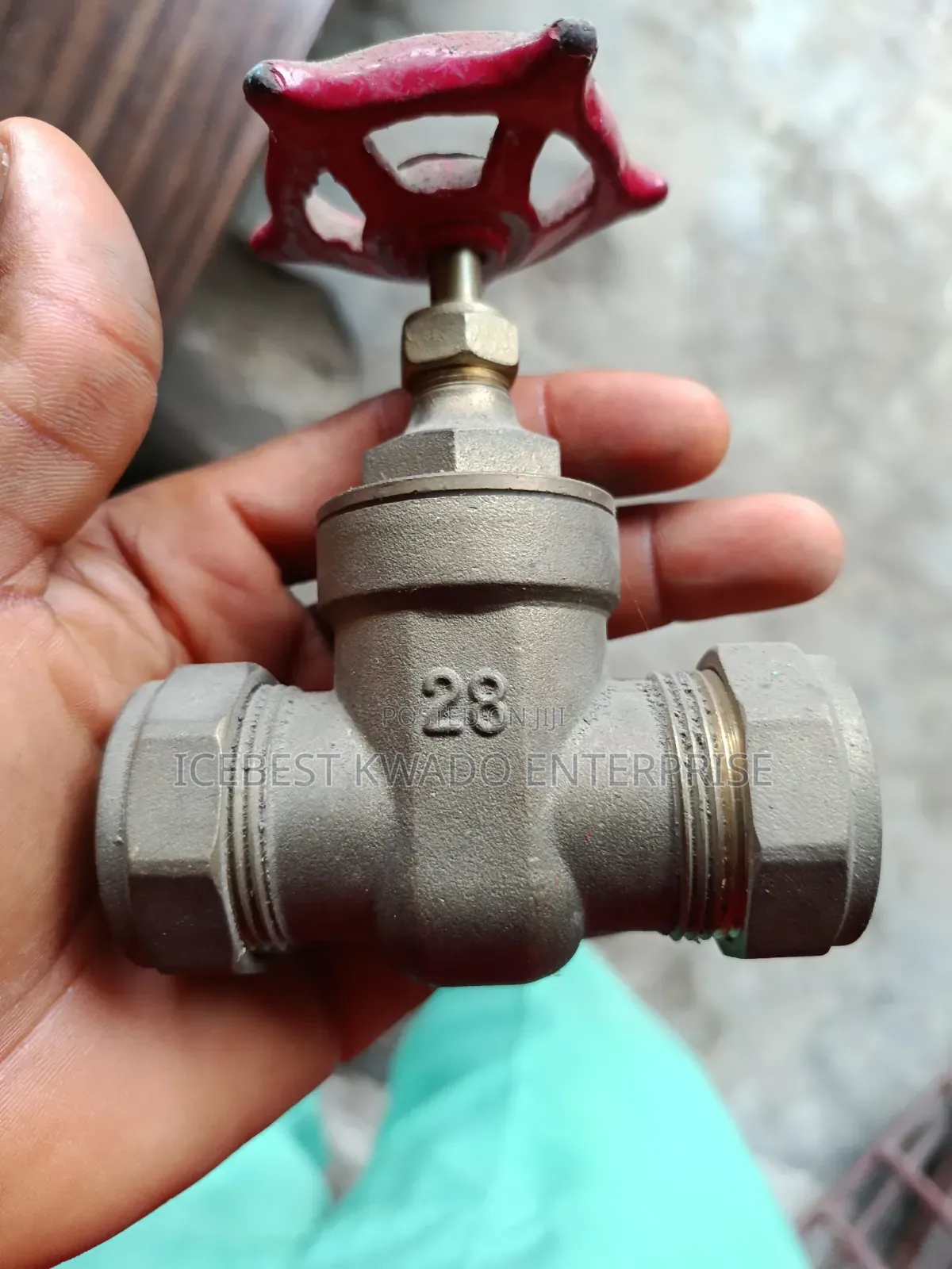 Brass Gate Valve (Marked "EURO UK"), Which Is a Manual Control Valve