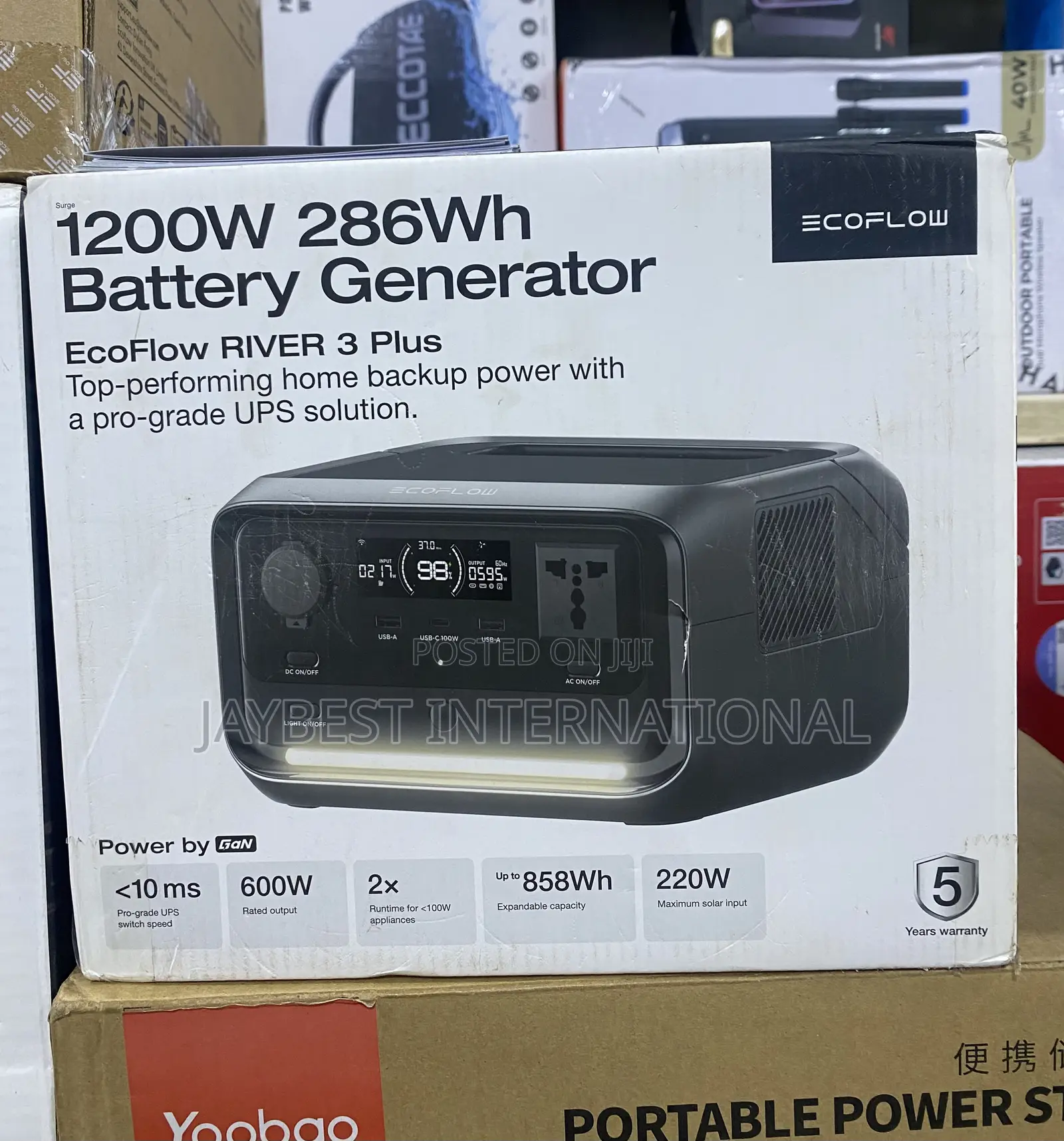 Ecoflow River 3 Plus Power Station 286wh LFP Battery
