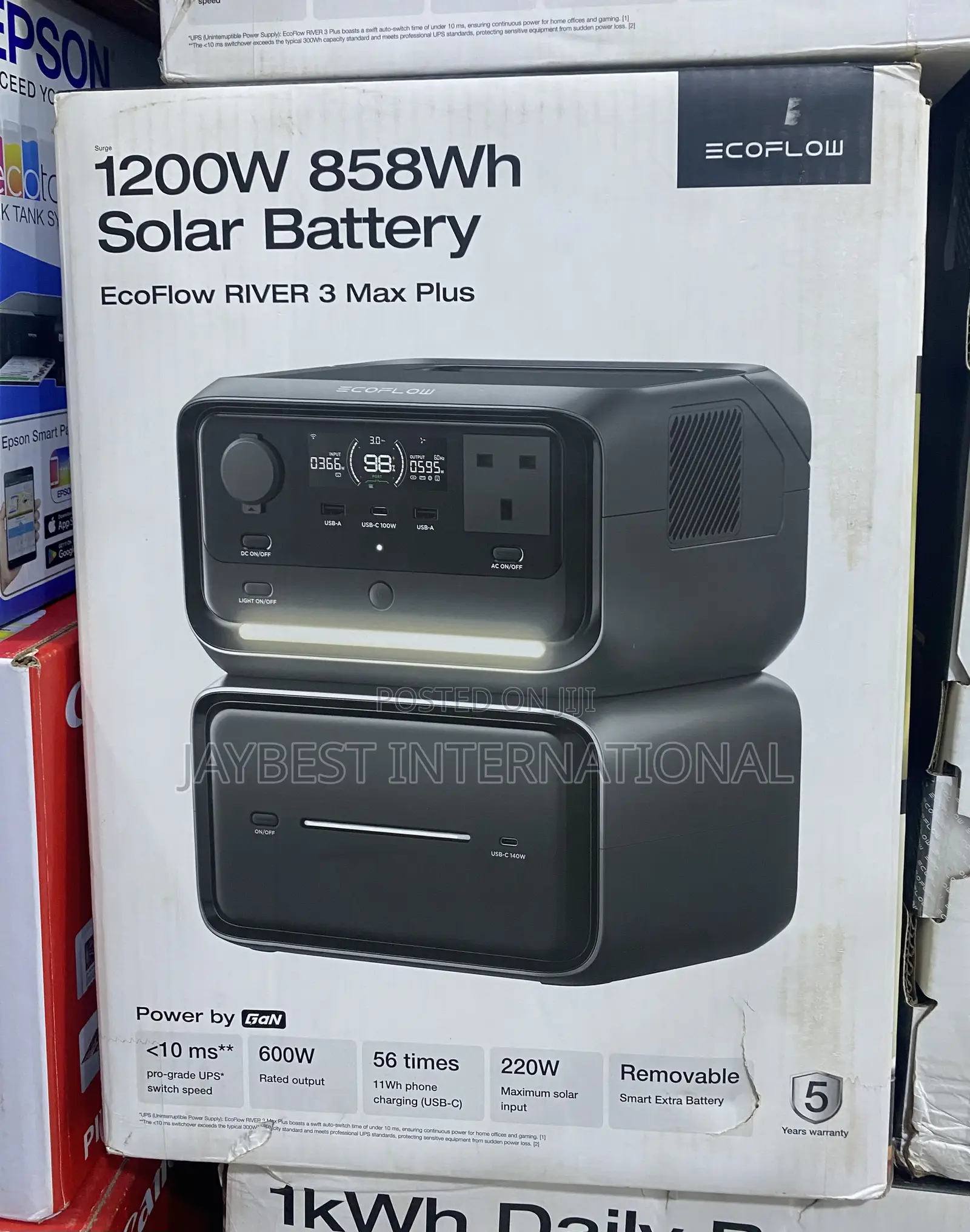 Ecoflow River 3 Max Plus Power Generator 858wh LFP Battery