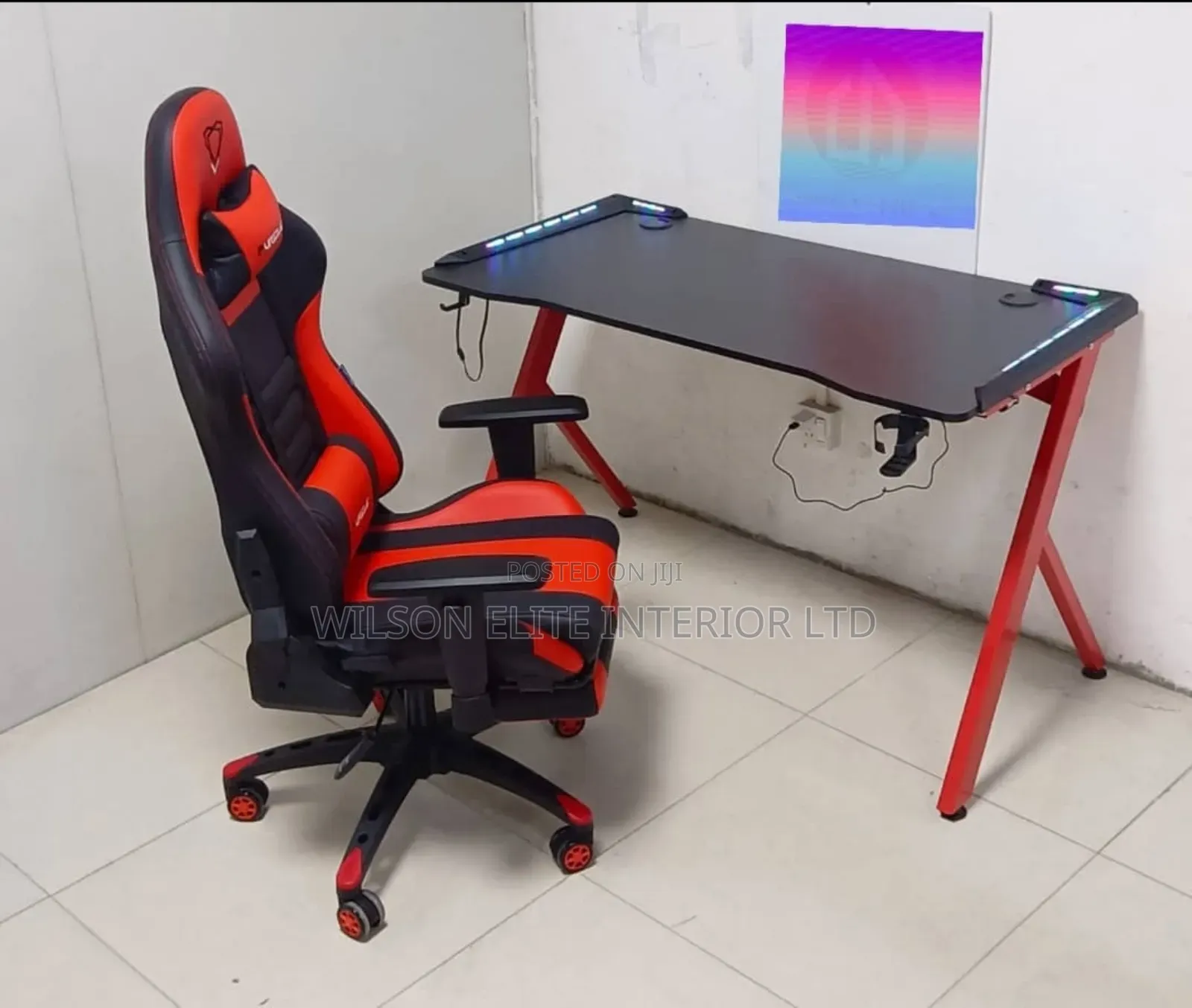 Gaming Table and Chair Set.