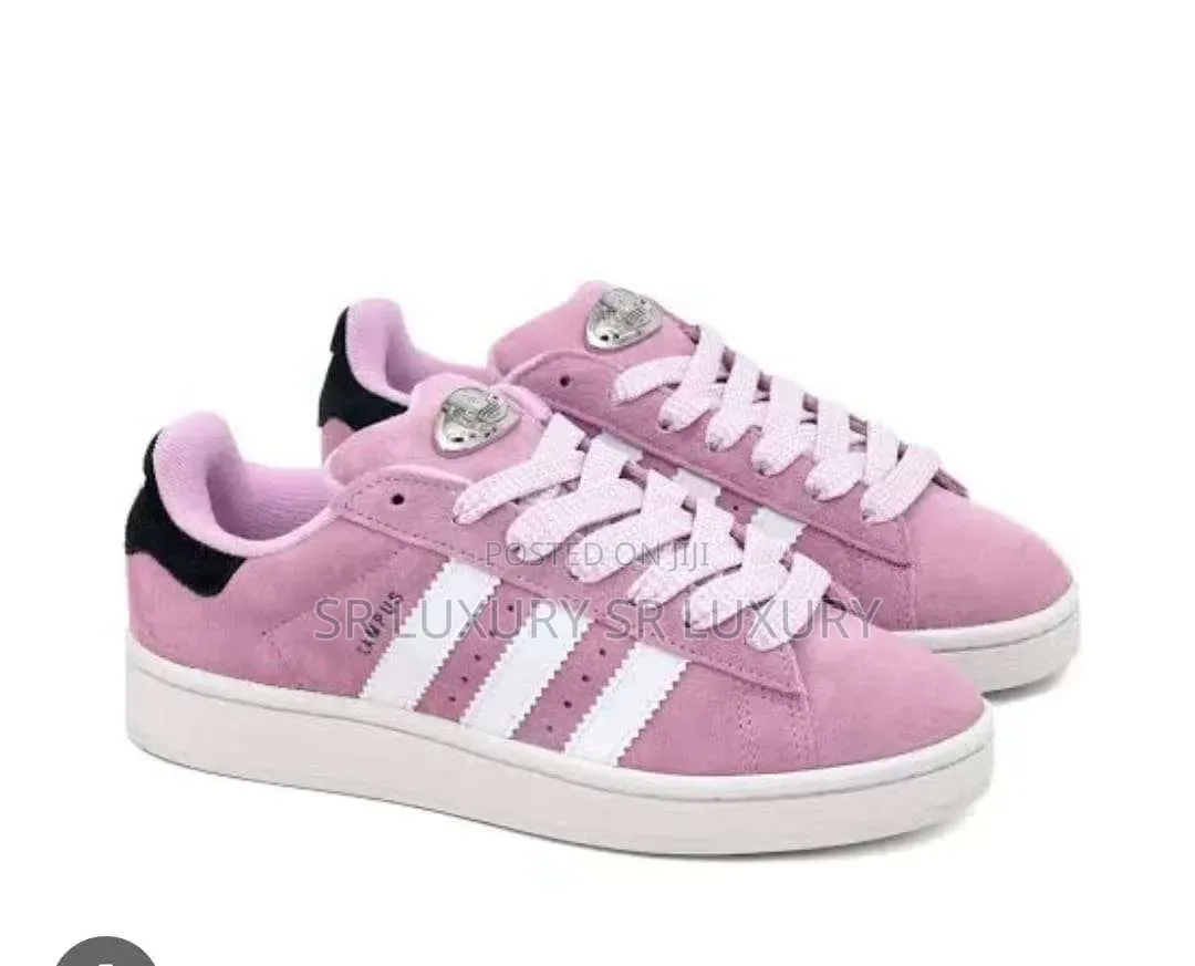 Adidas Campus Pink White Suede Sneakers – Unisex