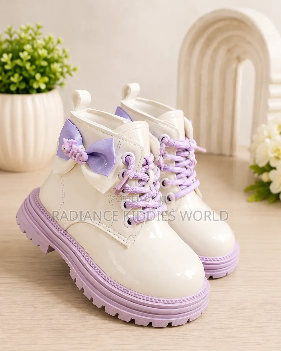 Kids Canvas High-Top Shoe (Purple) Girls